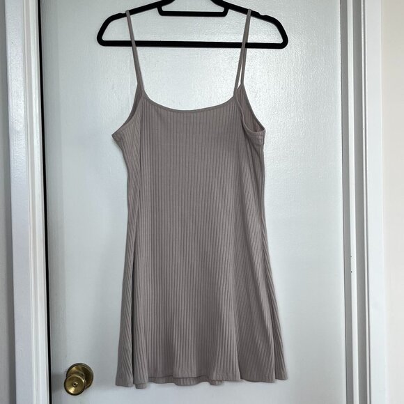 Divided Ribbed Slip Dress - Picture 1 of 3